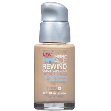 New Maybelline Instant Age Rewind Cream Foundation SPF 18 Light, 1.0 oz, 30 ml