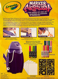 Crayola Marker Airbrush! Use any classic broad line Crayola Marker to create airbrush art like a pro! Just attach a Crayola marker, pump up the air tank then pull the trigger and start spraying!