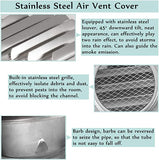 New Stainless Steel Air Vents, 4 Inch Round Louver Grille Cover Wall Ventilation Outlet Soffit Vents with Built-in Screen Mesh for House (4'')