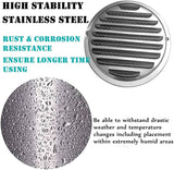 New Stainless Steel Air Vents, 4 Inch Round Louver Grille Cover Wall Ventilation Outlet Soffit Vents with Built-in Screen Mesh for House (4'')