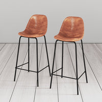New in box! Wayfair Aisha Counter Stools (Set of 2) by AllModern in Honey, 23.5" Seat Height! Retails $379+