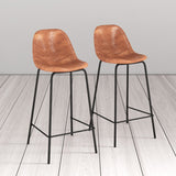 New in box! Wayfair Aisha Counter Stools (Set of 2) by AllModern in Honey, 23.5" Seat Height! Retails $379+