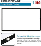 120 Inch Fabric Portable Double sided Projector Screen Indoor/Outdoor! Great for Theatre or Outdoor Holiday Events! Hangs anywhere!