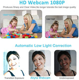 New Webcam with Microphone, Akyta PC Laptop Desktop Computer Video Web Camera, Wide Angle HD Webcam 1080P for Zoom Skype YouTube Twitch OBS Streaming Video Conference, Webcam with Privacy Cover,Tripod