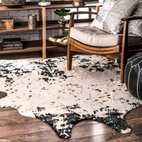 Brand new nuLOOM BIBR01B Faux Cowhide Alexa Area, 5 Ft 9 Inch X 7 Ft! Retails $221+