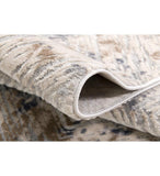 New Sunshine Area Rugs Allure Beige Rectangle Rug, 3'9" X 5'6" with hi low detail, stain & mold resistant!