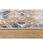 New Sunshine Area Rugs Allure Beige Rectangle Rug, 3'9" X 5'6" with hi low detail, stain & mold resistant!
