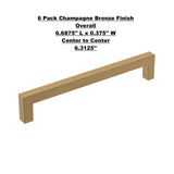 New Great Quality Champagne Bronze Monument 6 1/4" Centre Bar Pull by Amerock! 6 Pack! Retails $78+