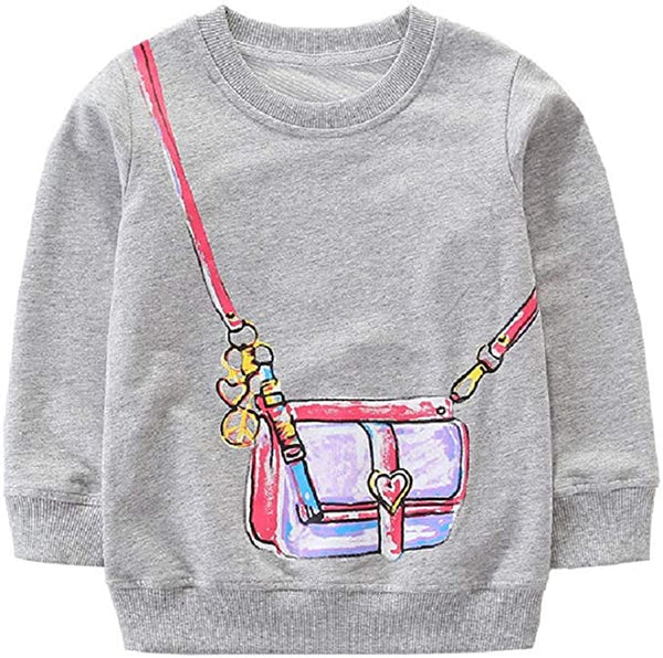 New with tags! AMMENGBEI Little Girls Long Sleeve Crewneck Sweatshirt Casual Shirt Pullover, Sz 5T!
