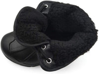 New Kids Amoji Waterproof Winter Boots, Black! Easy-slip on design! Sz 1-1.5, 6-7 Yrs