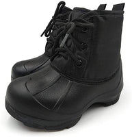 New Kids Amoji Waterproof Winter Boots, Black! Easy-slip on design! Sz 1-1.5, 6-7 Yrs