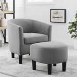 Brand new Adisen Cloud Barrel Chair and Ottoman by Latitude run in Grey Linen blend Fabric! Retails $249.99+ On Sale! Auction is for 1, winner can purchase 2nd one at winning bid!