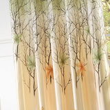 New Green/Yellow Blackout Curtains for Living Room - Anady 2 Panels Maple Tree Leaf Drapes with faux silk finish, Grommet 42W 96L Each Panel!