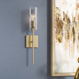 New in box! Wayfair Angelina 1 - Light Dimmable Wallchiere in Satin Brass! Retails $143+
