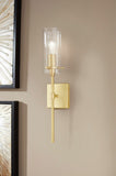 New in box! Wayfair Angelina 1 - Light Dimmable Wallchiere in Satin Brass! Retails $143+