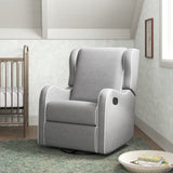 NIB! Angel Line Rebecca Upholstered Swivel Gliding Recliner, Grey Linen! Retails $755 w/tax!