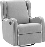 NIB! Angel Line Rebecca Upholstered Swivel Gliding Recliner, Grey Linen! Retails $755 w/tax!