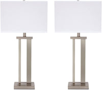 New in box! Signature Design by Ashley Lamps and Lighting Aniela Table Lamp (Set of 2) 1 shade has minor indent as shown in pics, just place that side to the wall and would not see it! Retails $207 W/tax!