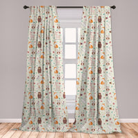 Animal Room Darkening Rod Pocket Curtain Panels (Set of 2) (56"WX63"L)