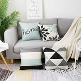 New Aopota Decorative Square Geometric Style Throw Pillow Covers, 18 x 18 Inch Set of 4 Covers Only, Pillows NOT included!