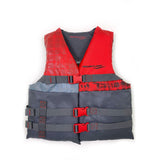 New with tags! AQUA FLOAT WOVEN POLYMER PFD YOUTH, WEIGHT: 55-88 lbs! Red/Grey!