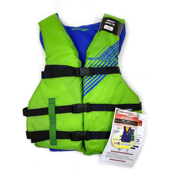 New with tags! AQUAFLOAT UNIVERSAL PFD ADULT, (CHEST SIZE: 76-132 cm)