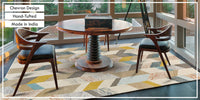 Great Quality Hand Tufted Large 8Ft X 11Ft Feizy Rugs Arazad Grey / Gold Area Rug! Retails $1,099 US+ on Sale!
