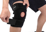 New Knee Brace Support, Arespark Breathable Knee Sleeve, Elastic Compression Knee Protector for Knee Stability and Recovery Aid, Neoprene Open Patella Dual Stabilizers(Black), One size!