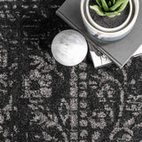 New nuLOOM Arlena Vintage Area Rug, 4' x 6', Black! Made in Turkey!