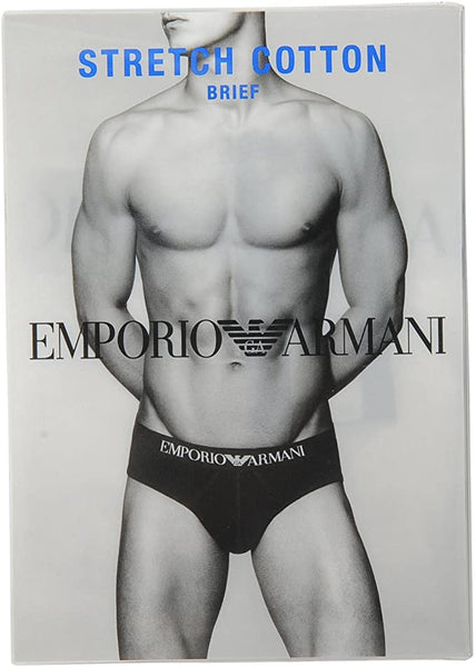 New with tags! Emporio Armani Men's Cotton Stretch Brief, Black, Sz S! Retails $25+