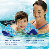 New in boX! SwimSchool Adjustable Fabric Arm Floats with Balance Floatation, Shark, Blue! 40-80 Lbs!