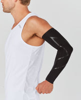 New 2XU FORCE COMPRESSION ARM GUARDS, Black, Sz L!
