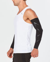 New 2XU FORCE COMPRESSION ARM GUARDS, Black, Sz L!