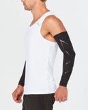 New 2XU FORCE COMPRESSION ARM GUARDS, Black, Sz L!