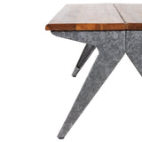Brand new Industrial Rustic Farmhouse Coffee Table with Hand moulded metal bends, solid, 100% acacia wood top and galvanized metal sheet base! Classic. Elegant. Charming. The coffee table elevates your home décor. Retails $383+