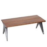 Brand new Industrial Rustic Farmhouse Coffee Table with Hand moulded metal bends, solid, 100% acacia wood top and galvanized metal sheet base! Classic. Elegant. Charming. The coffee table elevates your home décor. Retails $383+