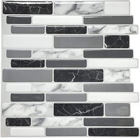 New in package! Art3d 10-Sheet Peel and Stick Wall Tile for Kitchen Backsplash, 12"x12", Grey Marble, only have 1 box!