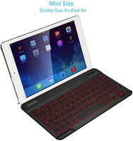 New Arteck Universal Backlit 7-Colors & Adjustable Brightness Ultra Light & Slim Portable Wireless Bluetooth 3.0 Keyboard