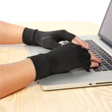 New COPPER Compression Arthritis Gloves - Rheumatoid Arthritis, Carpal Tunnel RSI Osteoarthritis & Tendonitis Open Finger, Sz Medium!
