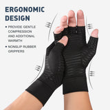New COPPER Compression Arthritis Gloves - Rheumatoid Arthritis, Carpal Tunnel RSI Osteoarthritis & Tendonitis Open Finger, Sz Medium!