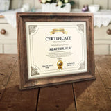 New Artsay 8.5x11 Certificate Document Frame Rustic Distressed Picture Frames 8.5 x 11 Set, Wall Hanging and Tabletop, 2 Pack, Brown