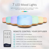New in box! ASAKUKI 500ml Premium, Essential Oil Diffuser with Remote Control, 5 in 1 Ultrasonic Aromatherapy Fragrant Oil Humidifier Vaporizer, Timer and Auto-Off Safety Switch
