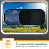 AstroAI Car Window Shade, Car Sun Shade, Car Window Shade Baby- 21"x14" Cling Sunshade for Side Windows - 80GSM UPF50+ Blocks Sun, Glare and Over 97% of Harmful UV Rays Protection for Baby Children (4 Pack - 2 Transparent and 2 Semi-Transparent)