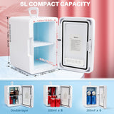 New AstroAI Mini Fridge 6 Liter/8 Can Skincare Fridge, Mini Frigo with Temperature Control - AC/12V DC Portable Thermoelectric Cooler and Warmer for Bedroom, Make Up, White, No box, manual is included!