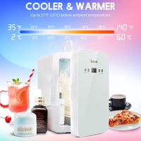 New AstroAI Mini Fridge 6 Liter/8 Can Skincare Fridge, Mini Frigo with Temperature Control - AC/12V DC Portable Thermoelectric Cooler and Warmer for Bedroom, Make Up, White, No box, manual is included!