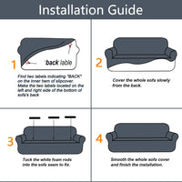 New AUJOY 1 pIece Stretch Sofa Cover Water-Repellent Pet Proof Slipcover Protector (Sofa, Light Purple)