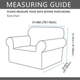 New AUJOY Chair Cover Stretch 1-Piece Couch Slipcover Jacquard Spandex Fabric Sofa Furniture Protector with Anti-Slip Foams (Chair, Light Coffee) Retails $72+