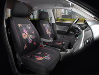 New AUTO DRIVE Butterfly Car Seat Cover Kit Including Steering Wheel Cover and Car Decal