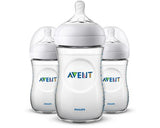 Philips Avent Natural Baby Bottles, Clear, 9oz, 3pk
