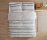 New Avery Pure Cotton Bamboo Serenity 3 Piece Double/Queen Oversized Comforter Set in Grey!